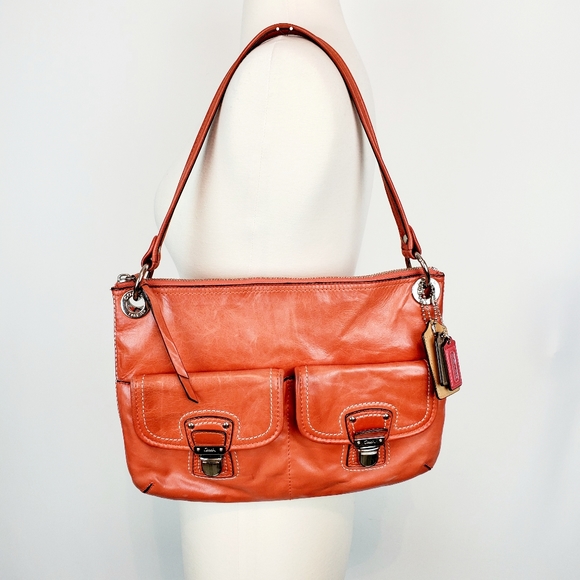 Tangerine Coach Hand Bag - Picture 2 of 8